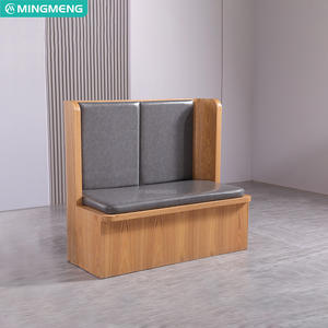 Su misura ristorante stand divano mobili Coffee Shop tavolo da pranzo in legno con cabina in pelle divano per bar e Hotel - Product Image 1