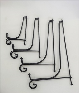 Masa üstü siyah 4 "12" katlanır Metal standı kesme tahtası ekran rafları döşeme tutucu demir şövale plaka ekran - Product Image 4