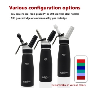 Good Quality Durable Portable Wholesale Whipped Cream <strong>Cracker</strong> Dispenser Tank with Plastic Nozzles - Product Image 2