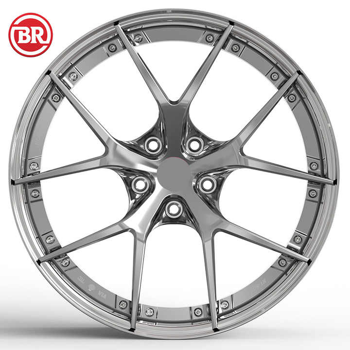 BORUI Custom Luxury Wheels - Exquisite Black Gold & Silver