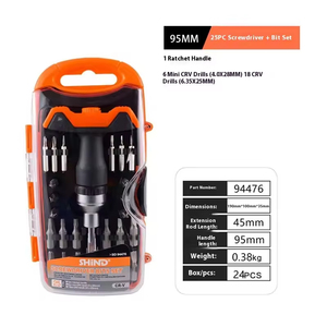 Jeu de tournevis à cliquet manuel multifonctionnel Shinoda, <span class=keywords><strong>outil</strong></span> à main ergonomique avec plusieurs embouts pour la réparation domestique et le bricolage - Product Image 6