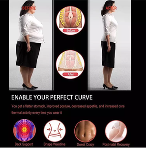 Corset de sudation noir de qualité supérieure à 2 ou 3 sangles, pour le sport, le fitness et le sauna, avec double ceinture en néoprène pour la taille - Product Image 3