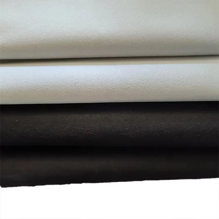 Produsen kain pelapis kulit imitasi dibuat sesuai pesanan kulit buatan gulung kulit imitasi putih