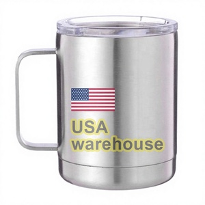 Wholesale 12oz Fancy Stainless Steel Thermal Eco Insulated <b>Double</b> <b>Wall</b> Sublimation Custom Coffee Travel Mug Lid Personalized US - Product Image 1