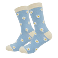 Chaussettes habillées en coton pour hommes, personnalisées OEM, style décontracté amusant avec logo fantaisie sur toute la surface