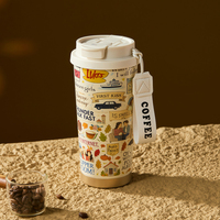 Grosir Pabrik Tumbler Mobil Stainless Steel 17oz dengan Sedotan, Tahan Panas & Dingin, Mug Kopi Travel Estetis Tinggi