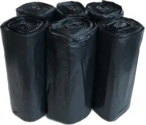 Bolsa de basura biodegradable barata bolsa de basura ecológica bolsa de basura negra para sala de estar