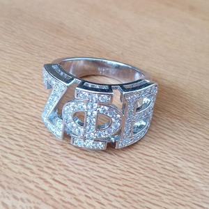 Greek Top Quality Cubic Zirconia Custom 925 Silver All Sorority Zeta Phi Beta Delta Sigma Thetaa Alpha Kapp Alpha <strong>Finger</strong> <strong>Ring</strong> - Product Image 2