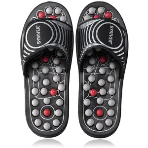 2022 Hot Selling Acupuncture Jade Stone Indoor Relief Plantar Fasciitis Foot Massage Slippers Shoes