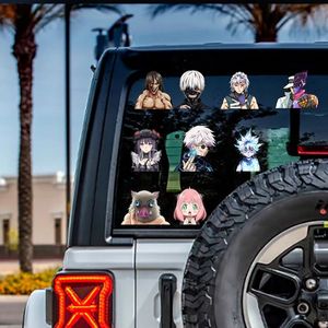 Pegatinas impermeables de Demon Slayer para niños, figuras de Anime Kochou <span class=keywords><strong>Shinobu</strong></span>, adhesivo creativo de coche, pegatina de movimiento para pared - Product Image 6