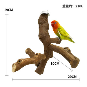 Soporte de madera de uva para perca de loro para periquito, agapornis, cacatúa, perca cacatúa, palo de molienda de garra, decoración de jaula de pájaros - Product Image 6