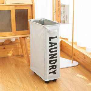 Whole Sale Collapsible Clothes Hamper Freestanding Waterproof <strong>Laundry</strong> <strong>Basket</strong> <strong>with</strong> <strong>Wheel</strong> Washing Bag <strong>Laundry</strong> <strong>Basket</strong> - Product Image 2