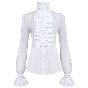 Conjunto de 2 Piezas de Camisa y Falda Elegante para Mujer, Estilo Victoriano, <span class=keywords><strong>Medieval</strong></span> y Renacentista, WDEC-050 - Product Image 3