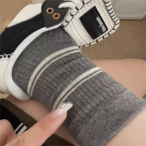 Women's Slouch <b>Socks</b> Mid-Calf Striped Checkered Breathable Casual <b>Socks</b> Random Colors Polyester Fiber - Product Image 3