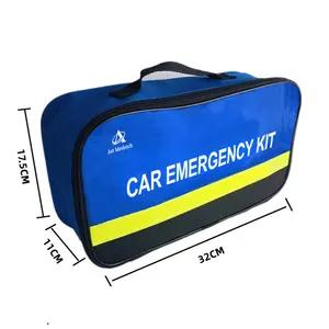 Car Safety Set Vehicle Auto Complete Roadside Assistance Car Emergency Help Road Breakdown Kit Bags with Jumper Cables