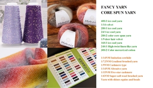 Fancy Gradient <b>Yarn</b> 1/14 NM Core Spun 28s/2 China Factory Cotton Blended <b>Yarn</b> Dyed Pattern and Recycled Feature for Weaving - Product Image 2