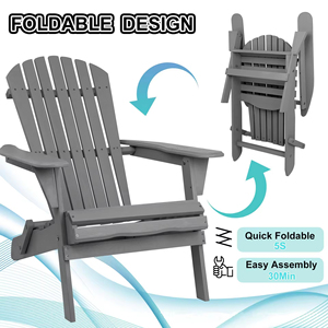 Sedie <span class=keywords><strong>da</strong></span> Giardino Moderne in Legno Portatili, Durevoli ed Ecologiche con Cuscini e Design Pieghevole per Esterni - Product Image 3