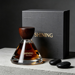 Flacon de parfum en verre vide de 50 ml avec bouchon en bois, vente en gros, logo personnalisé, boîte couleur, emballage de parfum de luxe OEM - Product Image 4