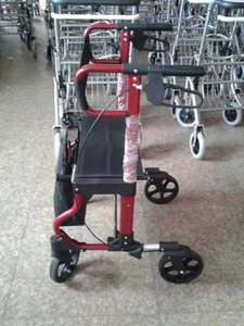 Rollator Adult Chrome <strong>Folding</strong> <strong>Walker</strong> Adjustable 31-38 Wheel <strong>Walkers</strong> for Disabled - Product Image 5