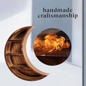 Treo tường treo lưu trữ trang trí gỗ tường mặt trăng Kệ kệ trang trí nội thất - Product Image 2