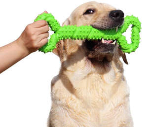 Jouets à mâcher durables pour chiens, forme d'os de 13 pouces, jouets extra larges pour chiens avec design convexe, jouet de traction robuste pour le nettoyage des dents - Product Image 1