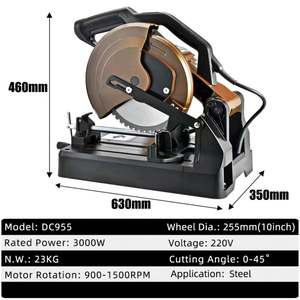 OEM gergaji helikopter multifungsi, untuk memotong logam baja kayu Aluminium Magnet permanen tanpa sikat Motor Digital memotong - Product Image 2