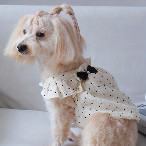 Vestido de lunares para perros, estilo A, transpirable, para verano, para mascotas pequeñas - Product Image 2