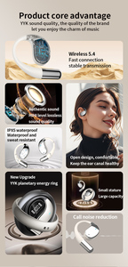 Noise Cancelling Rotating Wireless Earbuds <strong>Bluetooth</strong> 5.<strong>4</strong> Headphones Sport Ear Buds with Microphone Earphones Stereo <strong>Sound</strong> - Product Image 6