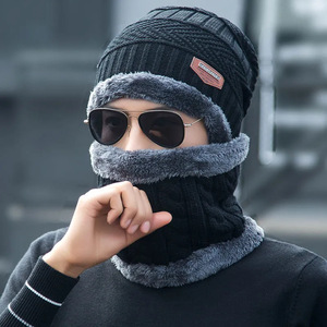 Bonnet de ski tricoté d'hiver avec cache-cou coupe-vent, chaud et confortable, pour homme, idéal pour la pêche et les sports de neige - Product Image 5