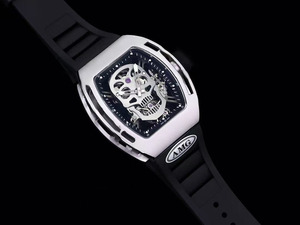 Orologio Sportivo Meccanico Automatico da <span class=keywords><strong>Uomo</strong></span> Edizione Limitata Personalizzato 052 in Argento Lucidato a Ghiaccio con Tourbillon e Vetro Zaffiro Scheletrato - Product Image 4