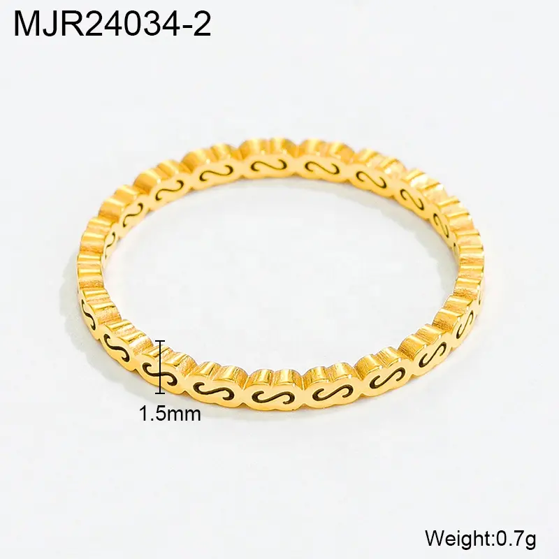 Minimalistischer Schmuck 18K Gold plattiert defektfrei personalisiert Name Damen Eheringe für Paare