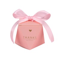 Boîtes pliantes en papier d'art personnalisées de luxe pour cadeaux de mariage, avec revêtement UV et ruban, vente en gros