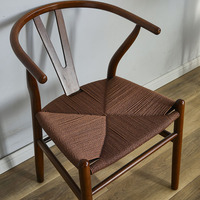 Chaise Y en bois de hêtre, style chinois et nordique, en bois massif, multifonctionnelle, pour bureau, salle à manger, salon, style Wabi-sabi
