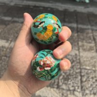 Boules de Baoding musicales en résine Shouxing Magpie Persimmon Lotus, revêtement en résine, « La chance vient à la suite de la chance », coffret cadeau