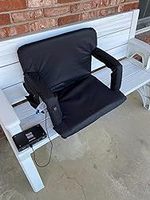 Fauteuil de sol portable en tissu Oxford avec cadre en acier, chauffant, multi-positions, pour extérieur, type canapé relax, avec dossier, idéal pour les gradins de stade