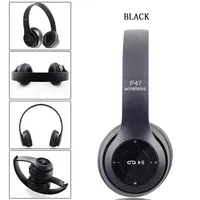 Casque de jeu sans fil P47 avec suppression du bruit, stéréo HIFI, pour ordinateur, casque de jeu sans fil, casque ANC, téléphone portable