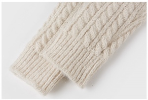 Wholesale Custom Women Knit Sweater Raglan Sleeve Crew Neck <strong>Ladies</strong> Sweater <strong>Christmas</strong> Style Jacquard Cable Women Knit <strong>Cardigan</strong> - Product Image 5