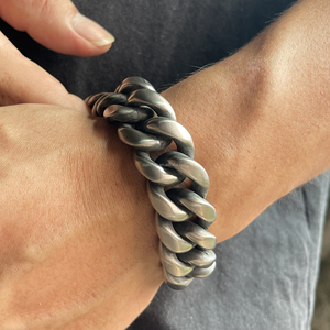 Grand bracelet à maillons en acier inoxydable pour homme, chaîne à maillons cubains Miami lourds, bracelets de <span class=keywords><strong>motard</strong></span> pour grand poignet 8mm 9.5 pouces - Product Image 1