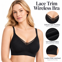 Soutien-gorge sans couture en nylon côtelé personnalisé ODM/OEM, 3 rangées, sans armatures, bretelles réglables, fermeture dorsale, dos en U, dentelle, col en V