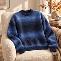 Pull tricoté sur mesure en gros, 380 GSM, épais et chaud, pour l'automne, l'hiver, les activités de plein air et le quotidien