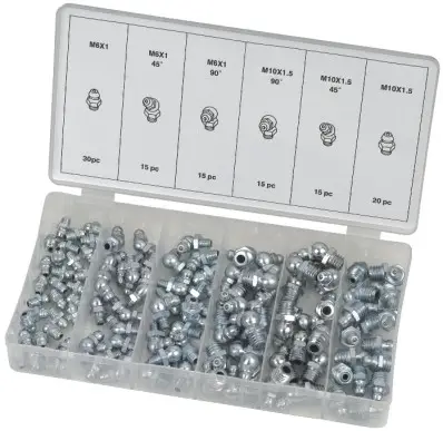 110Pc Metrische Hydraulische Vetfitting Sae Kit Rechte, Schuine Zerk Assortiment Set