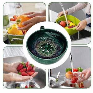 Passoire en céramique à fentes de vidange pour rinçage rapide, pour le lavage, le rinçage et le service des fraises, raisins et myrtilles, pour la cuisine et la salle à manger - Product Image 4