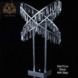 Mới đám cưới đạo cụ cao vàng pha lê hoa đứng đám cưới bàn trung tâm sắp xếp sân khấu sắt hoa đứng - Product Image 5