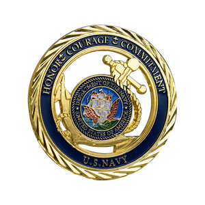 Quà lưu niệm tùy chỉnh chúng tôi đồng xu danh dự Can Đảm cam kết mạ Vàng kỷ niệm món quà lưu niệm yêu nước thách thức tiền xu - Product Image 1