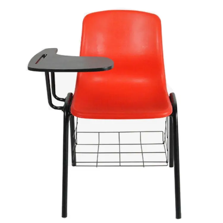 modern study desk plastic classroom furniture school chair with tablet