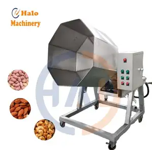 Jinan Halo fábrica preço automático Oito quadrado máquina de tempero revestido de ervilha verde/amendoim/porca/castanha de caju