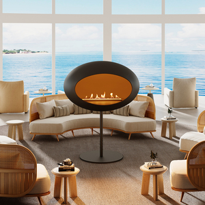 Chimenea de <span class=keywords><strong>Bioetanol</strong></span> de Acero Inoxidable Personalizada, Chimenea de Llama Real para Calefacción, para Uso en Hoteles, Villas y Apartamentos, Estilo Contemporáneo - Product Image 4