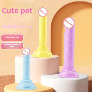 Weicher Simulierter <span class=keywords><strong>Penis</strong></span> Künstlicher <span class=keywords><strong>Penis</strong></span> Frauenprodukte Bunte Masturbationsstäbe Silikon Realistischer Silikon-Dildo - Product Image 1