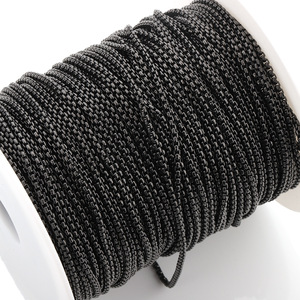 Chaîne en acier inoxydable noire de 2 mm de large, plaquée, pour la fabrication de bijoux DIY - Product Image 5