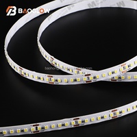 Tira de LED SMD 2835 de 3000K 4000K 6500K, Blanca Cálida, PCB de 10 mm, DC 12V/24V, 16W/M, Cortable cada 3 cm, para Sala de Estar y Dormitorio